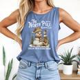 Bookish Christmas North Pole Book Club Snowman Book Worm Comfort Colors Tank Top Blue Jean