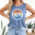 Bookmarks Are For Quitters Reader Read Book Reading Comfort Colors Tank Top Blue Jean