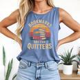 Bookmarks Are For Quitters Reading Book Lovers Comfort Colors Tank Top Blue Jean
