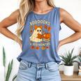 Books And BER Months Fall Librarian Reading Halloween Comfort Colors Tank Top Blue Jean