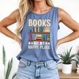 Books Are My Happy Place Comfort Colors Tank Top Blue Jean