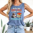 BOOKS AND MAINE COONS ARE MY THERAPY Main Coon Comfort Colors Tank Top Blue Jean BOOKS AND MAINE COONS ARE MY THERAPY Main Coon Comfort Colors Tank Top Blue Jean
