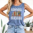 Books Reading Lovers Bookworm Librarian Book Nerd Read Comfort Colors Tank Top Blue Jean