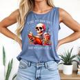 I Like My Books Spicy And My Coffee Icy Skeleton Comfort Colors Tank Top Blue Jean