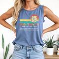 Booktrovert Definition Book Lover Comfort Colors Tank Top Blue Jean