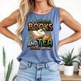 Bookworm If It Involves Books And Tea Lover Reading Premium Tri-Blend Comfort Colors Tank Top Blue Jean