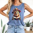 Capybara Bookworm Rodent Reading a Book Comfort Colors Tank Top Blue Jean