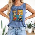 Cheetah Love Reading And Cheetahs Kids Bookworm Comfort Colors Tank Top Blue Jean