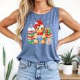 Christmas Gingerbread Man Reading Book Snowflake Teacher Comfort Colors Tank Top Blue Jean Christmas Gingerbread Man Reading Book Snowflake Teacher Comfort Colors Tank Top Blue Jean