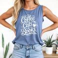 Coffee Cats & Books Reading Book Lover Reader Comfort Colors Tank Top Blue Jean Coffee Cats & Books Reading Book Lover Reader Comfort Colors Tank Top Blue Jean