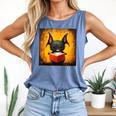 Colorful Sketch Oil Painting Of A Bat Reading Book Comfort Colors Tank Top Blue Jean