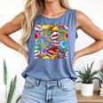 Comic Book Pop Art Modern Fun Comfort Colors Tank Top Blue Jean