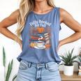 Cozy Autumn Books Fully Booked For Fall Books Pumpkin Comfort Colors Tank Top Blue Jean