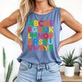 Cute ABCs Shirt Alphabet Colorful Letters Reading Books Kids Comfort Colors Tank Top Blue Jean