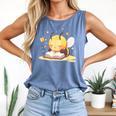 Cute Bee Reading Book Teacher Student Reader Graphic For Men Women Kids Comfort Colors Tank Top Blue Jean