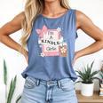 Cute Bookish Kindle Girlie Nerdy Read Book Lover Girl Women Comfort Colors Tank Top Blue Jean
