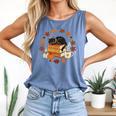 Cute Cat Fall In Love With Reading Book Cat Lover Librarian Comfort Colors Tank Top Blue Jean