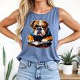 Cute Dog English Bulldog Reading Book Comfort Colors Tank Top Blue Jean Cute Dog English Bulldog Reading Book Comfort Colors Tank Top Blue Jean