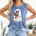 Cute Ghost Holding Books Bookish Christmas Comfort Colors Tank Top Blue Jean Cute Ghost Holding Books Bookish Christmas Comfort Colors Tank Top Blue Jean