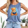 Cute Teddy Bear Reading Book Fun Comfort Colors Tank Top Blue Jean Cute Teddy Bear Reading Book Fun Comfort Colors Tank Top Blue Jean