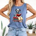 Dalmatian Reading Books Matching Bookworm Readers Librarian Comfort Colors Tank Top Blue Jean