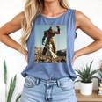 David And Goliath Bible Book Of Samuel King David Comfort Colors Tank Top Blue Jean
