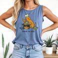 Dog Cooking The Books Comfort Colors Tank Top Blue Jean
