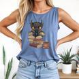 Dragon Read Books Be Kind Stay Weird Book Lover Comfort Colors Tank Top Blue Jean