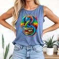 Dragon Reading Colorful Fantasy Book Lover Comfort Colors Tank Top Blue Jean Dragon Reading Colorful Fantasy Book Lover Comfort Colors Tank Top Blue Jean