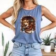 Fantasy Dragon Reading Book Lover Comfort Colors Tank Top Blue Jean