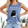 First Of All I’m A Delight Cute Cat Books Coffee Humor Comfort Colors Tank Top Blue Jean First Of All I’m A Delight Cute Cat Books Coffee Humor Comfort Colors Tank Top Blue Jean