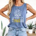 Freadom Freedom Read Banned Books Librarians Comfort Colors Tank Top Blue Jean