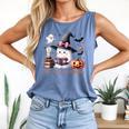 Ghost Reading Book Coquette Bow Halloween Girl Toddler Kid Comfort Colors Tank Top Blue Jean Ghost Reading Book Coquette Bow Halloween Girl Toddler Kid Comfort Colors Tank Top Blue Jean