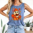 Ghost Reading Book Lovers Autumn Fall Halloween Comfort Colors Tank Top Blue Jean