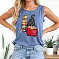 Gnome Read Reading Book Librarian Across America Women Kids Comfort Colors Tank Top Blue Jean