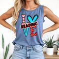 I Heart Books Love Reading Red And Stripe Animated Cat For Men Women Girls Kids Comfort Colors Tank Top Blue Jean I Heart Books Love Reading Red And Stripe Animated Cat For Men Women Girls Kids Comfort Colors Tank Top Blue Jean