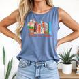 I'm With The Banned Books – Book Lover Librarian Reading Comfort Colors Tank Top Blue Jean