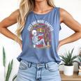 Just One More Chapter Skeleton Reading Cozy Books Comfort Colors Tank Top Blue Jean