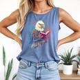 Kawaii Eagle Reads Book Reading Library Book Bookworm Comfort Colors Tank Top Blue Jean
