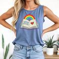 Libraries Are For Everyone Book LGBTQ Ally Gay Pride Month Comfort Colors Tank Top Blue Jean