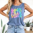 Library Book Fair Vibe Tie Dye School Reading Nostalgic Comfort Colors Tank Top Blue Jean