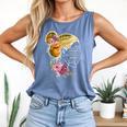 And Into The Library She Goes Book Lover Reading Bookworm Comfort Colors Tank Top Blue Jean