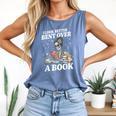 I Look Better Bent Over A Book Book Lover Comfort Colors Tank Top Blue Jean