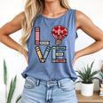 Love Books Reading Comfort Colors Tank Top Blue Jean