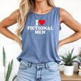 I Love Heart Fictional Men Simple Cute Books Reading Comfort Colors Tank Top Blue Jean