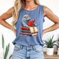 Manatee Reading Books Matching Bookworm Readers Librarian Comfort Colors Tank Top Blue Jean