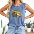 Mardi Gras Book Lover Reading Reader Men Women Kids Comfort Colors Tank Top Blue Jean