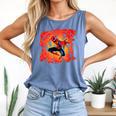 Marvel Spider-Man Peter Parker Comic Book Letter Logo Comfort Colors Tank Top Blue Jean