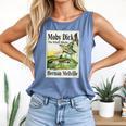 Moby Dick Book Cover Illustration Comfort Colors Tank Top Blue Jean