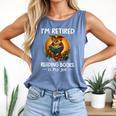 Owl I'm Retired Reading Books Is My Job Comfort Colors Tank Top Blue Jean Owl I'm Retired Reading Books Is My Job Comfort Colors Tank Top Blue Jean